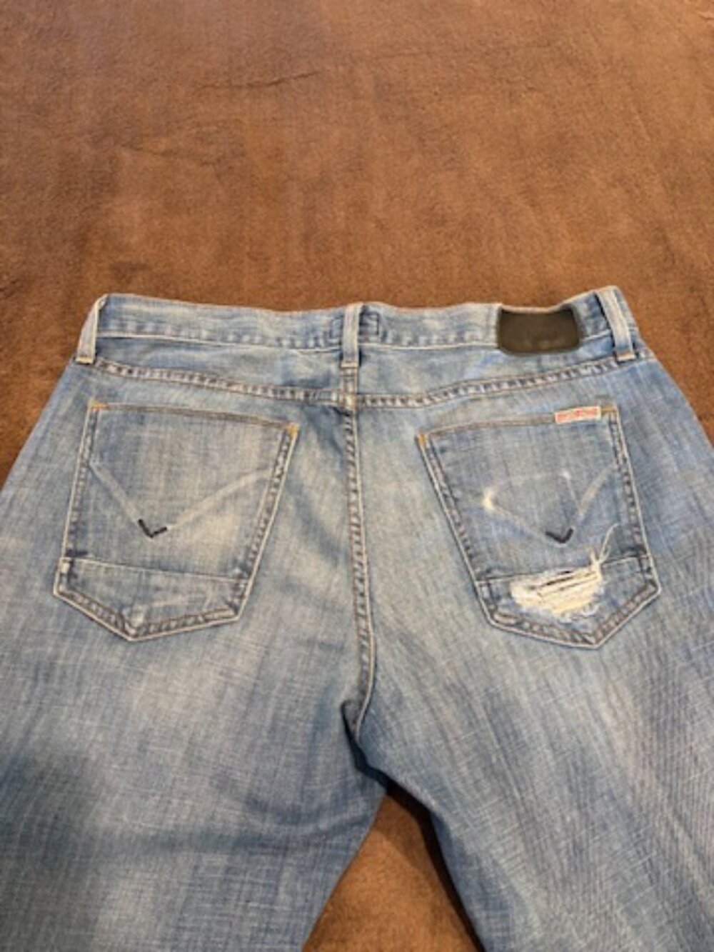 HUDSON Byron Straight Leg Button Fly Stretch Jeans FEN Wash Men's Size 33